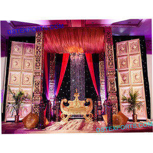 Centre de scène de mariage asiatique, 1 pièce, pilier de bollyart, nouveau, avec panneaux de porte - Product Image 1
