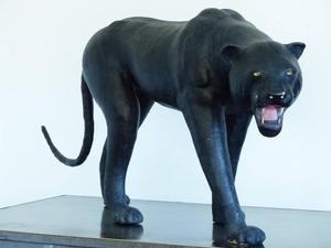Estatua de <span class=keywords><strong>Pantera</strong></span> <span class=keywords><strong>Negra</strong></span> de Resina de Tamaño Real, Hermosa y Elegante, Escultura de Arte - Product Image 3