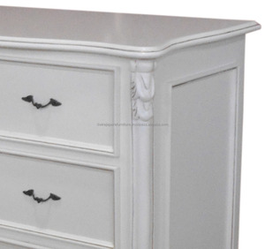 Armoire de rangement en bois acajou, meuble blanc, Style français - Product Image 5