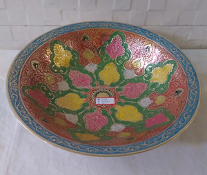 Meilleure vente Bol à fruits rond artisanal en métal fait à la main Nouveau design de luxe avec un beau thème de fleurs Bol à mélanger de qualité - Product Image 2