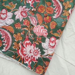 Beautiful Cotton Hand Block Printed Fabric <b>For</b> Home Bedding Furnishing, Garment & <b>Bags</b> Accessories Multipurpose Material Fabric - Product Image 1