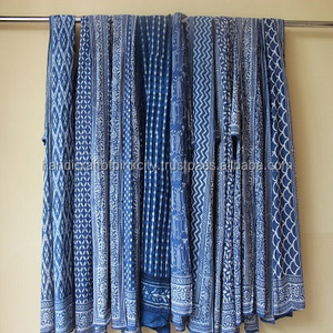 ชุดชายหาดผ้าฝ้ายของผู้หญิง,ผ้าถุง Pareo พิมพ์ลายบล็อกมือ - Product Image 1