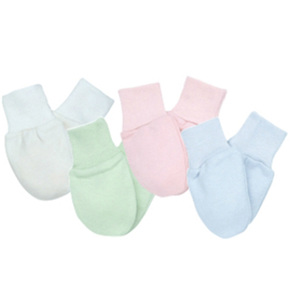 Custom Logo New Designs Soft 100% Organic Cotton Baby Mittens - Product Image 1