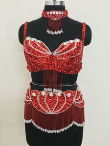 Elegante Look Nieuwe Professionele Volwassen Slijtage Buikdans Jurken Voor Kinderen En Volwassen 2 Stuk Klassieke Egyptische Bedlah Beha en Riem Set