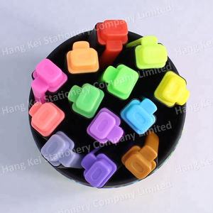 Vente en gros Surligneur multicolore non toxique avec clip en plastique Papier de papeterie Emballage en vrac - Product Image 4