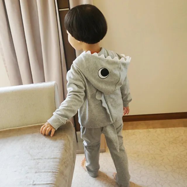 सुपर आराध्य डायनासोर बच्चे ज़िप स्वेटर लड़का बच्चों के कपड़े सेट थोक चीन