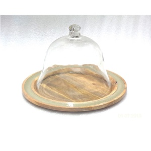 บอร์ดไม้อะคาเซียพร้อมโดมแก้วสำหรับเก็บเครื่องมือชีส - Product Image 3