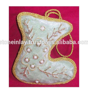 Fabric Indian Dealer Embroidery Work Christmas Tree Hinging Ornament - Product Image 1