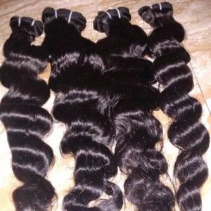 Cheveux humains naturels ondulés en vrac. Cheveux humains bruts. Cheveux humains ondulés. Extensions de cheveux indiens non traités. - Product Image 6