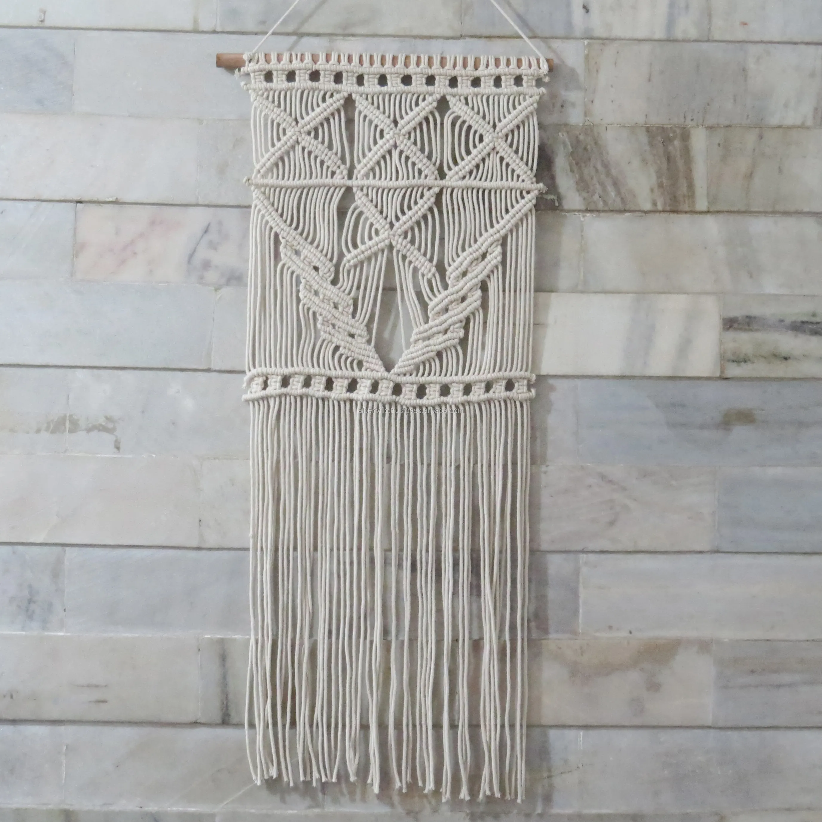 סיטונאי טהור כותנה כבל מקרמה קיר שטיחי עבודת יד מקרמה שטיח קיר הודו