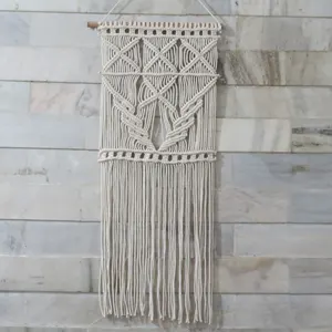 Groothandel Pure Katoen Koord Macrame Wandkleden Handgemaakte Macrame Wandtapijten India