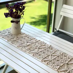 Chất Lượng Cao Phổ Biến Bông Dây Bảng Thảm Handmade Macrame Bảng Runners Trang Chủ Trang Trí Từ Ấn Độ