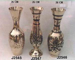 แจกันดอกไม้ทองเหลืองหล่อขัดและทาสีงานฝีมือทองเหลืองอินเดียสำหรับตกแต่งบ้านเทคนิคการพิมพ์โมเดลโลหะบรรจุจำนวนมาก - Product Image 5