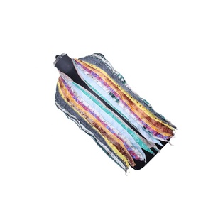 Saree en soie vintage 10 bandes Patti foulards étole pour filles SC013 étole à la mode indien Sari patchs écharpe réversible colorée - Product Image 1