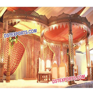 Rajasthani mariage Mandap nouveau Rajwada thème fibre Mandap ensemble mariage Royal Mandap décoration australie - Product Image 1