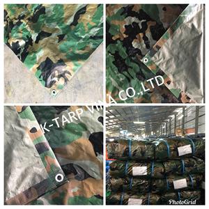 ผ้าใบกันน้ำเคลือบ PE ลายพรางแบบเรียบ คุณภาพพรีเมียม สำหรับขายส่ง หนา ทนทาน เป็นมิตรกับสิ่งแวดล้อม ป้องกันการเสียดสี - Product Image 6