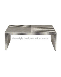 Hexagonal Shaped Bone Inlay Coffee Table Elegant Living Room Furniture for Home Use - Product Image 5