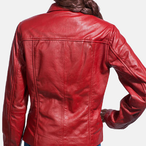 Wholesale Customized Genuine <b>Leather</b> <b>Jacket</b> <b>for</b> <b>Women</b> Suede <b>Leather</b> Logo Design Casual Slim Fit <b>Bomber</b> <b>Leather</b> Outerwear - Product Image 3