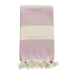 Patrón de diamante Pestemal Fouta Hammam Toalla Sarong 100% Algodón 100x180cm Primavera Verde Colección clásica para uso en baño y gimnasio - Product Image 4