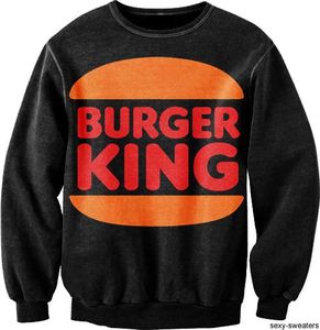 Sudaderas con capucha de sublimación de talla grande transpirable King Burger, ropa de fútbol americano - Product Image 2