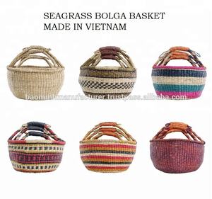 Ecofriendly Best-selling Vietnam Seagrass Bolga <b>Basket</b> with Handle - Product Image 3