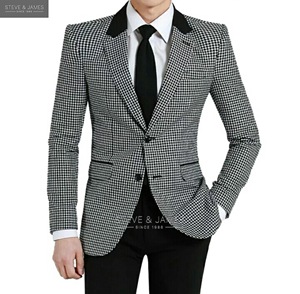 Costume homme Steve James OEM de haute qualité en polyester/coton, double boutonnage, col cranté, coupe ajustée, grande taille, imperméable et infroissable - Product Image 6