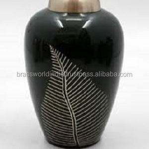 Leaves Bronze <b>Funeral</b> Urn <b>Funeral</b> <b>Supplies</b> by Brassworld India - Product Image 1