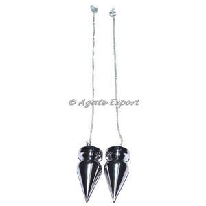 Vente en gros de pierres précieuses d'agate naturelle, pierres de guérison à 7 chakras avec pendule en laiton, sculptées sur mesure, style Feng Shui, pour radiesthésie - Product Image 2