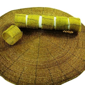 Ensemble de six anneaux de serviette décoratifs en perles de cristal, multifonctionnels, pour la décoration de table à dîner. - Product Image 5