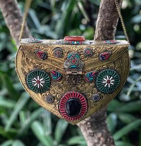 Nouvelle chaîne en métal argenté femmes pochette sac à main soirée sac de mariage mode pierre motif perles acryliques - Product Image 5