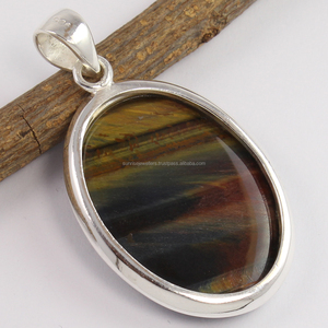 Joyería única de Plata de Ley 925 colgante delicado PITERESITE Natural 24*32mm colgante de piedras preciosas de corte brillante ovalado regalo para ella - Product Image 2