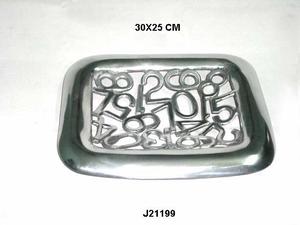 Vente chaude À La Main En Fonte D'aluminium Carré Assiette Bol À Fruits Miroir Finition Polonaise Conteneur De Fruits Décoratif En Métal Matériel - Product Image 3