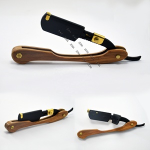 มีดโกนหนวดตรงแบบญี่ปุ่น ด้ามจับสีดำคลาสสิก สำหรับผู้ชาย โกนหนวดแบบพับได้ สำหรับร้านเสริมสวย ภายใต้แบรนด์ส่วนตัว - Product Image 3