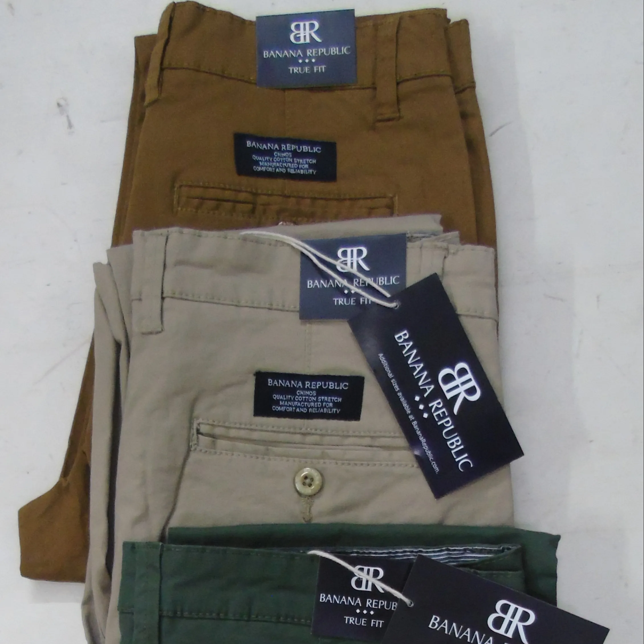 Kualitas Tinggi Pria Chino Twill Smart Casual Katun Elastan Celana Celana Kerja Bermerek Label Bangladeshi Garments Banyak Saham