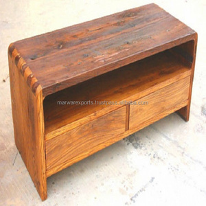 Elegante y moderno mueble de TV de madera maciza recuperada, buen rendimiento para interiores y exteriores, muebles de uso doméstico para sala de estar - Product Image 1
