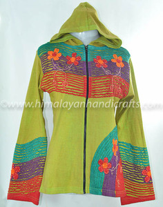 Chaqueta con capucha para mujer con diseño de flores a la moda CSWJ 289 - Product Image 2