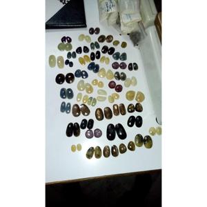 Piedras preciosas naturales de zafiro multifacético en rodajas, rodajas únicas facetadas y irregulares para la fabricación de joyas atractivas - Product Image 2
