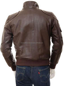 Chaquetas de piel de becerro Unisex, Cazadora Bomber, venta al por mayor, 100% - Product Image 2