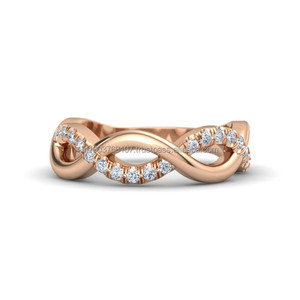 Anillo de Compromiso de Oro Blanco de 14 Quilates para Hombre con Diamantes Naturales Incrustados, Corte Brillante Redondo, Anillos Modernos - Product Image 6