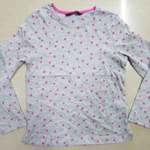 บังคลาเทศเสื้อยืดแขนยาวสำหรับเด็กผู้หญิงใส่ได้ทุกฤดูวัสดุผ้าฝ้ายพิมพ์ลายดาวหลากสีสไตล์แฟนซีสุดหรูสำหรับฤดูใบไม้ผลิ - Product Image 1