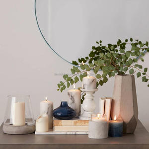 Décor de mariage ciment bougie pot - Product Image 5