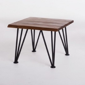 Table d'appoint moderne pour le salon Mobilier en fer et en bois pour l'intérieur et l'extérieur - Product Image 1