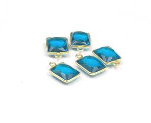 Hermoso conector de bisel de Topacio azul claro de Plata de Ley 925 - Product Image 3