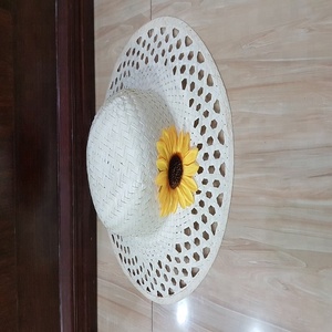Fashion <b>Summer</b> Womens Straw <b>Hats</b> With Flower Embroidery Wholesale - Product Image 3