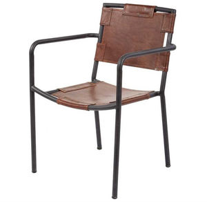 Silla Industrial de hierro y cuero, superventas - Product Image 2