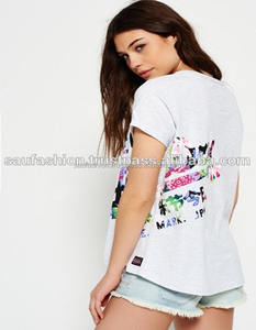 Macheda — T-Shirt manches courtes col rond pour femmes, vêtement de qualité supérieure, souple et confortable, avec imprimé, nouveau Design, été 2021 - Product Image 5