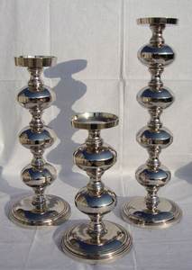 Portavelas Decorativo de Metal, Diseño Moderno, Ecológico, Plateado, Hecho a Mano, Decoración para el Hogar para Navidad - Product Image 3