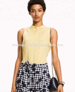 OEM Vente en gros en vrac 100% coton Polo décontracté pour femmes personnalisé court avec manches longues haute qualité prix bon marché - Product Image 2