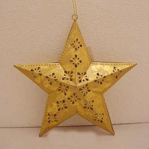 <b>Christmas</b> Ornament Star with Gold Finish - Product Image 1