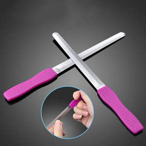 Lima de uñas profesional de Metal, lima de uñas de cristal de un solo lado con logotipo personalizado, herramienta de cuidado de manicura y pedicura, venta al por mayor - Product Image 5